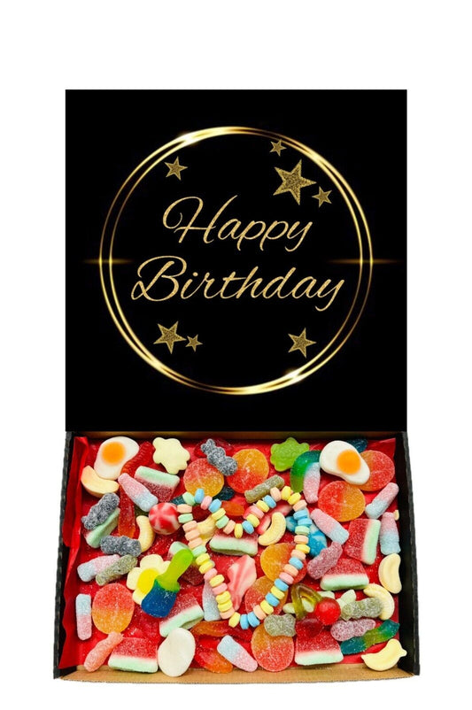 Happy Birthday Gift Pick n Mix Sweets Toffee Dark White Chocolate Hamper