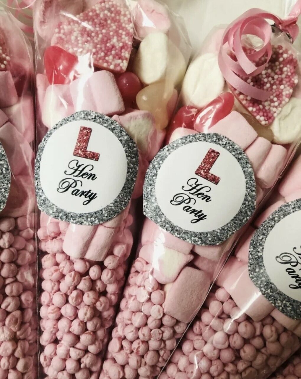 Hen Party Bride Pink Filled Sweet Chocolate Cone Favour Party Bags Gift Present