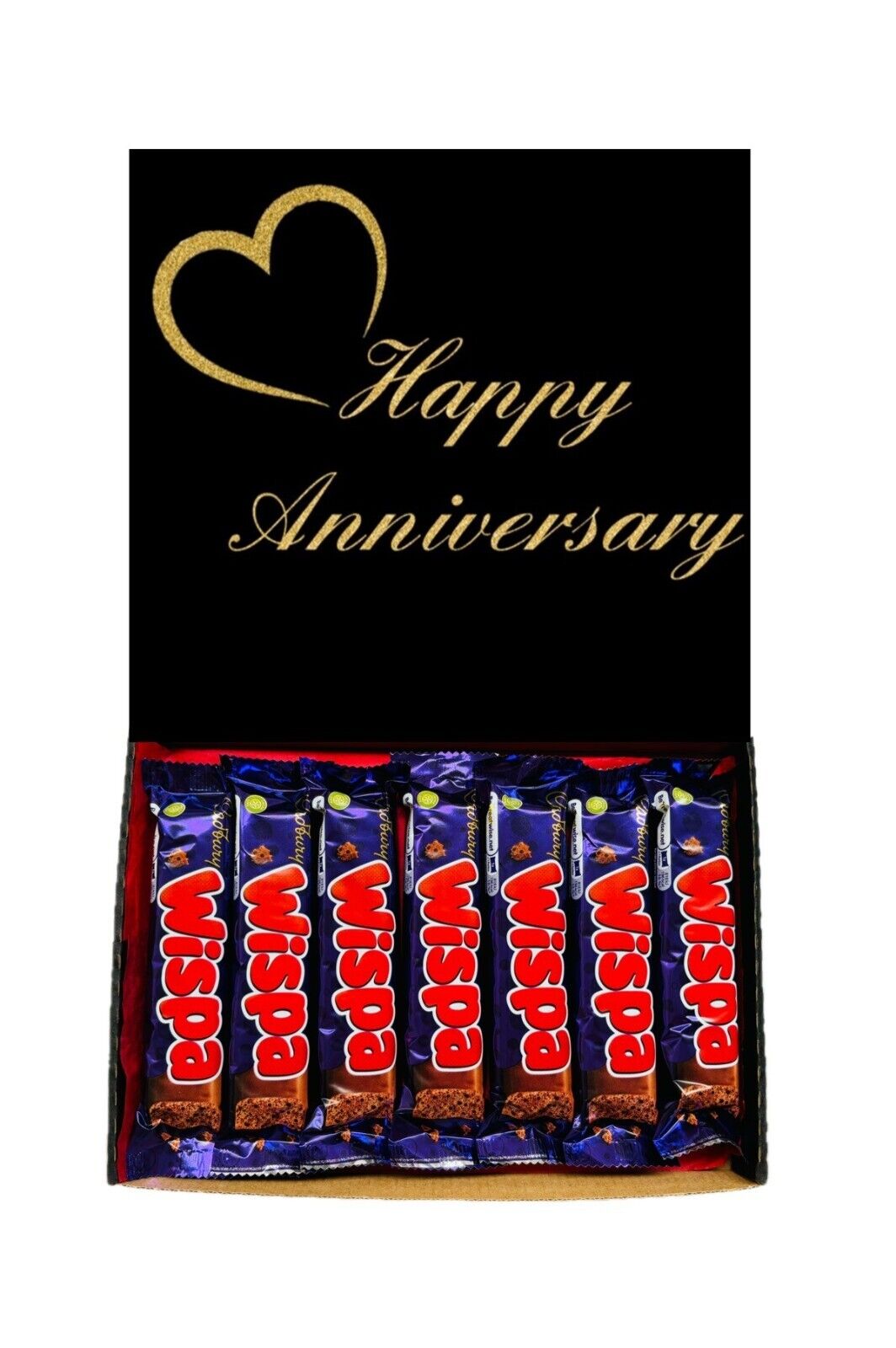 Happy Anniversary Gift Cadbury Chocolate Hamper Wispa Boost Freddo Flake Twirl