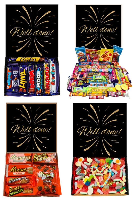 Well Done Gift Pick n Mix Retro Gummy Sweets Chocolate Hamper Present