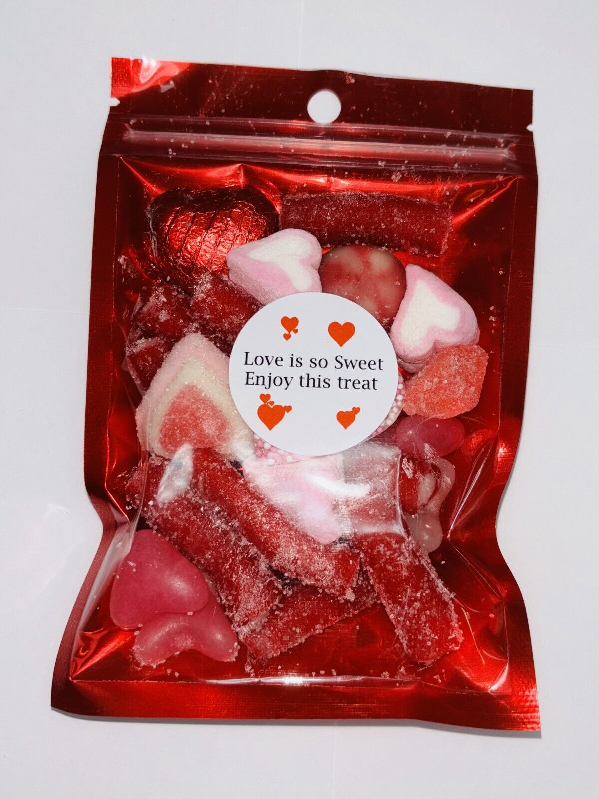 Galentines Valentines Day Filled Pick N Mix Sweet Treat Pouch Love Heart 100g