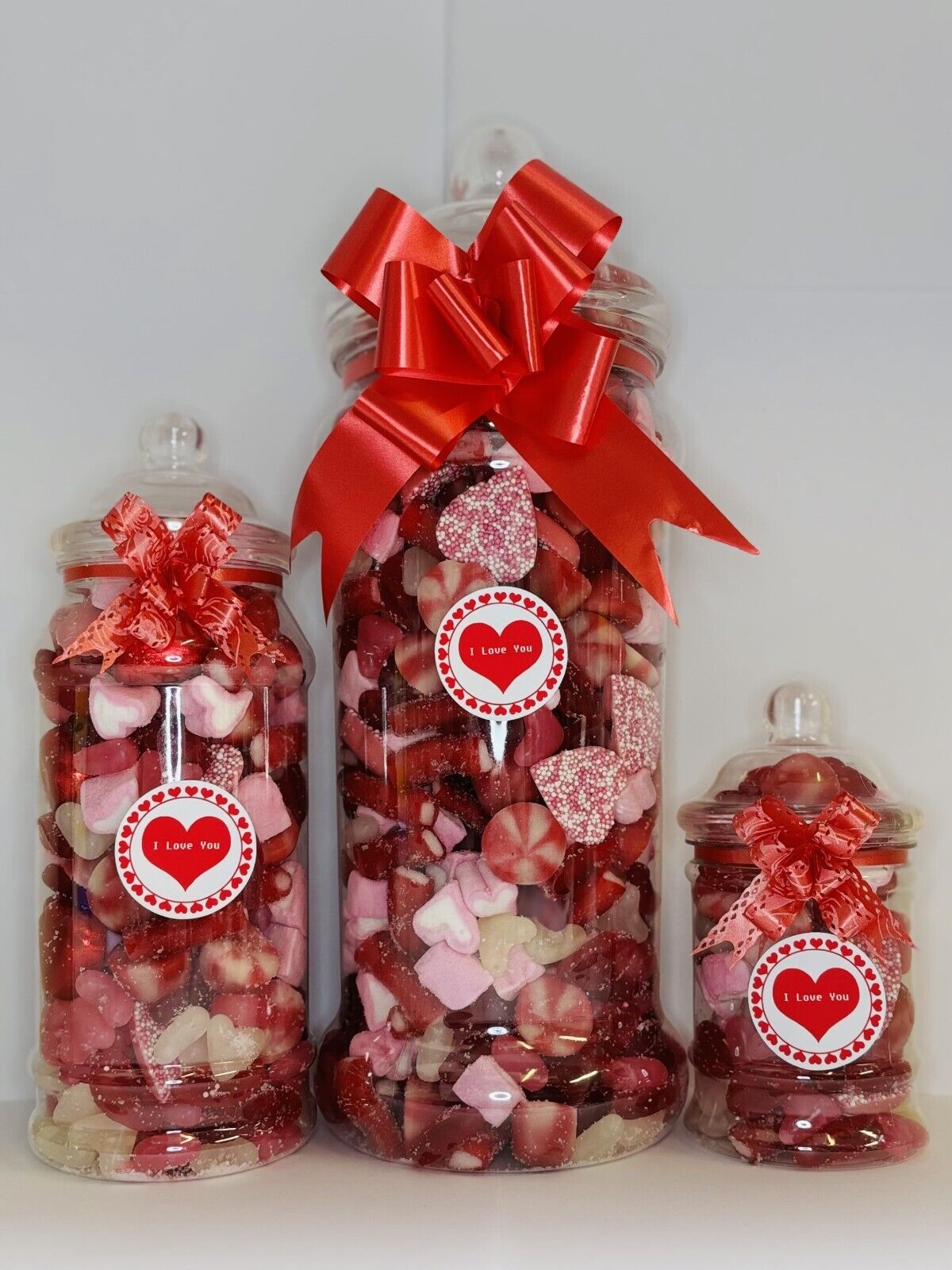 I Love You Valentines Day Filled Pick N Mix Sweet Victorian Jar Gift Present