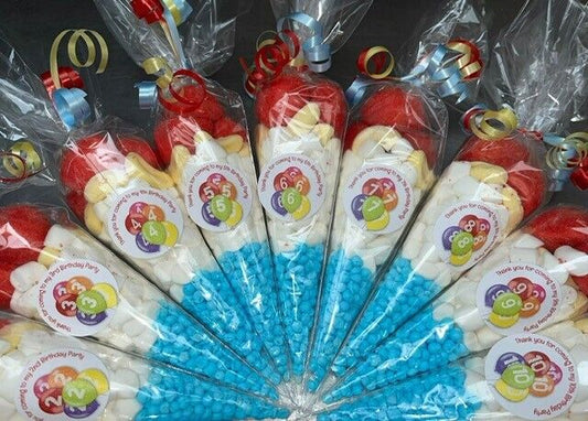 Filled Choose Age Birthday Party Kids Sweet Cones Party Bags Candy 2nd 3rd 4th