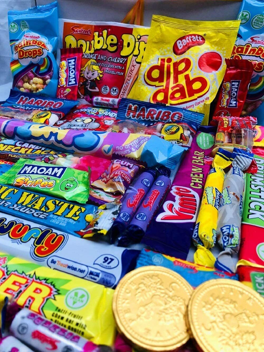 Good Luck On Your Exams Pick N Mix Ultimate Retro Sweets Box Hamper Gift