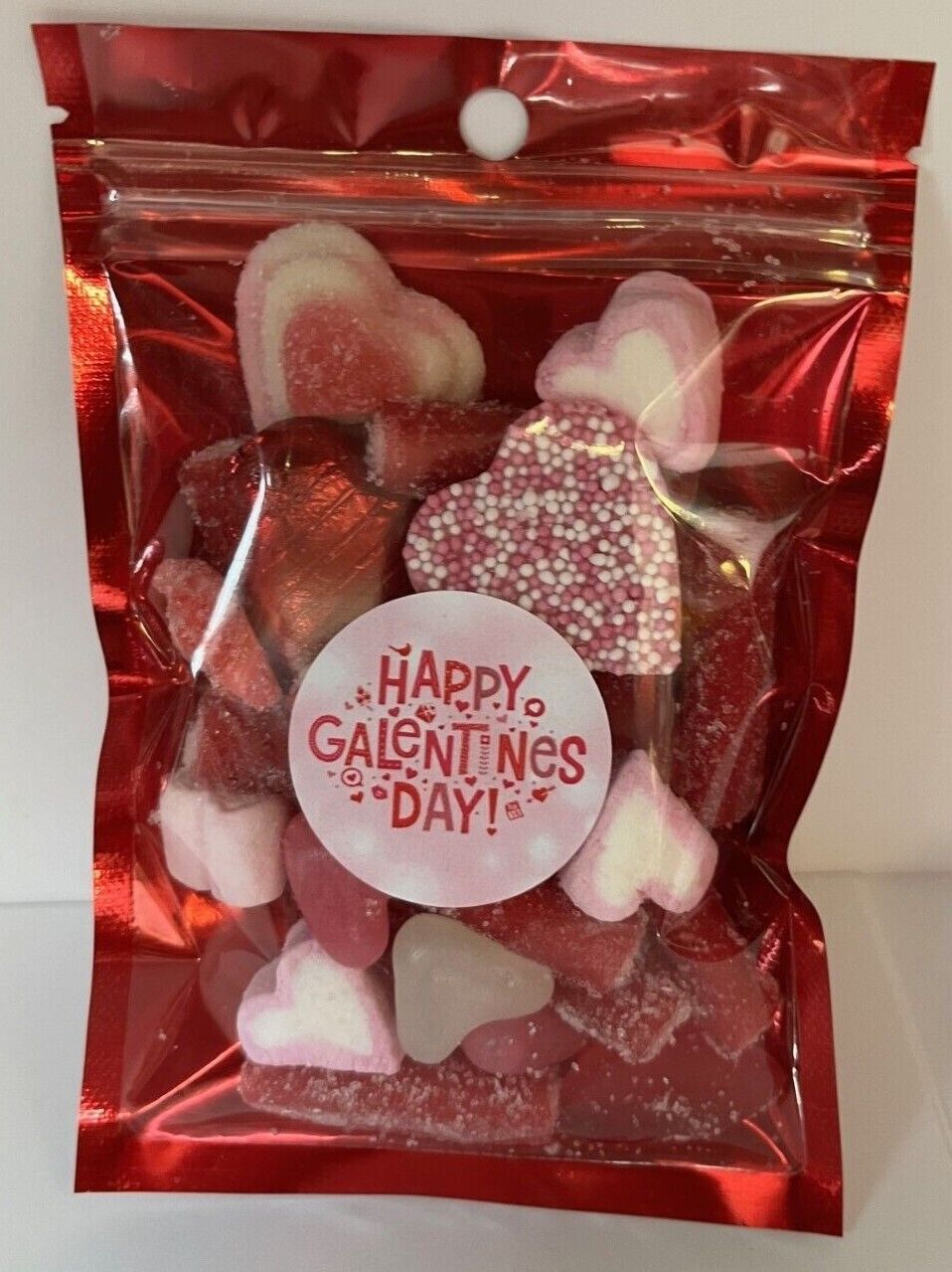 Galentines Valentines Day Filled Pick N Mix Sweet Treat Pouch Love Heart