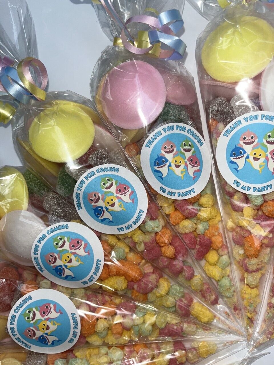 Filled Vegetarian Baby Birthday Party Kids Sweet Cones Party Bags Candy