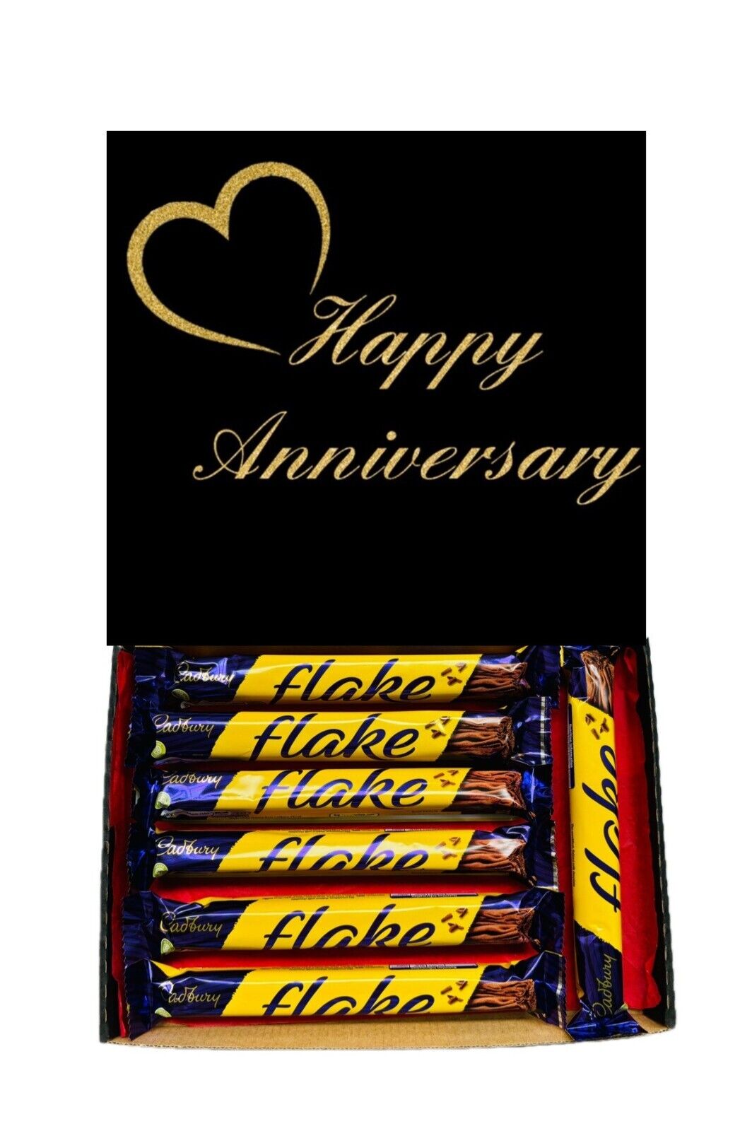 Happy Anniversary Gift Cadbury Chocolate Hamper Wispa Boost Freddo Flake Twirl