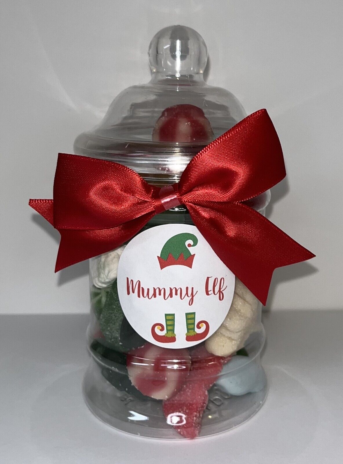 Christmas Xmas Elf Family Filled Pick N Mix Sweet Victorian Jar Gift Present