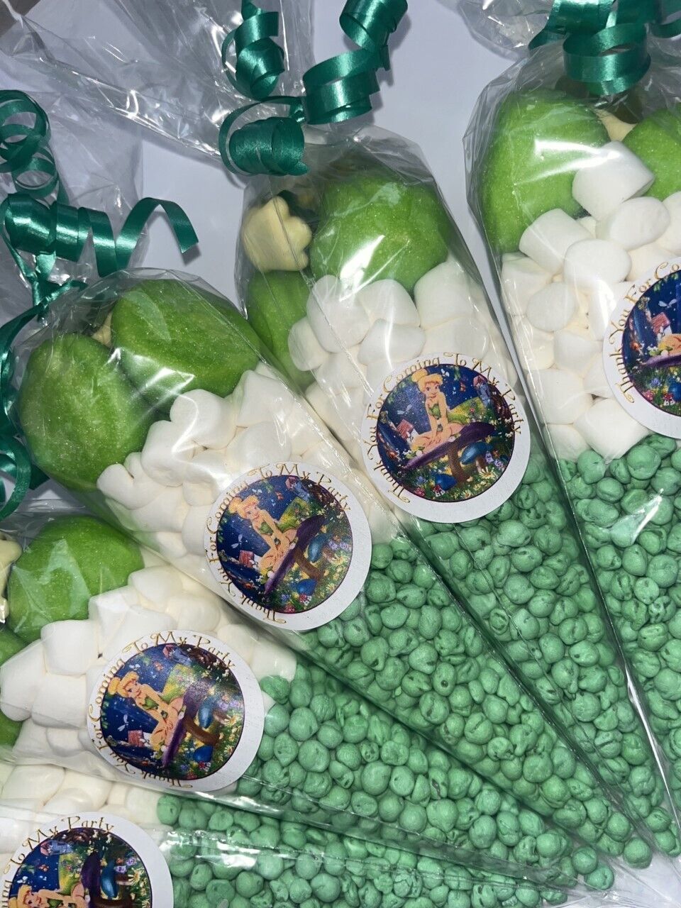 Tinkerbell Inspired Themed Thank You For Coming To My Party Sweet Candy Cones Party Peter Pan