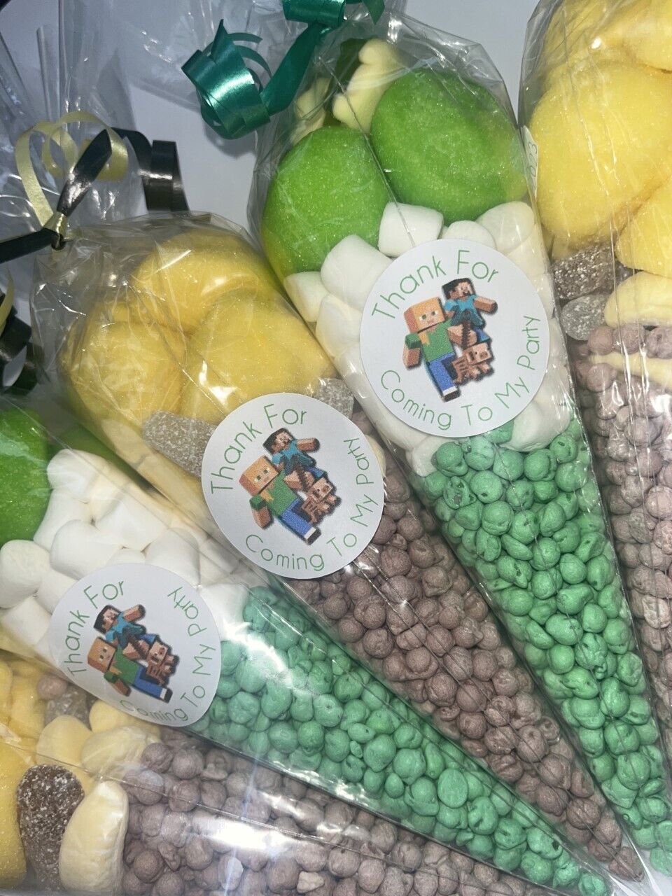 Minecraft Gaming Gamer Sweet Candy Cones Sweets Party Bags Filled Party Bag Gift