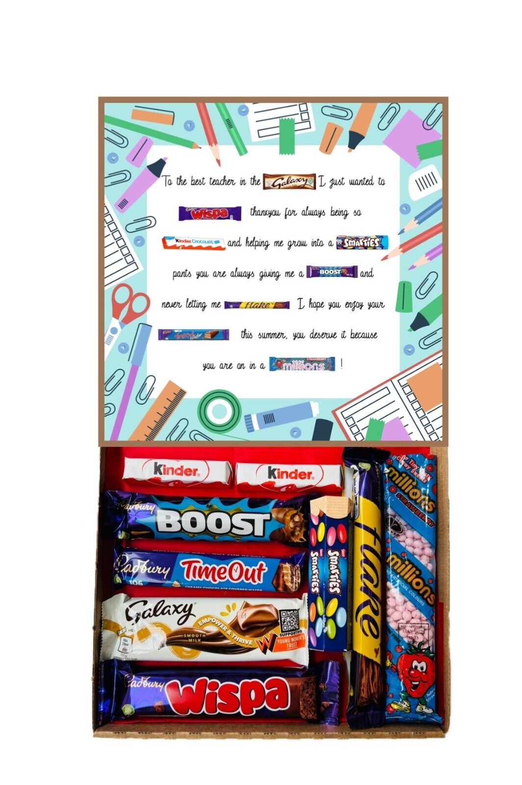 Best Teacher End Of School Term Poem Chocolates Sweet Box Gift Hamper Present