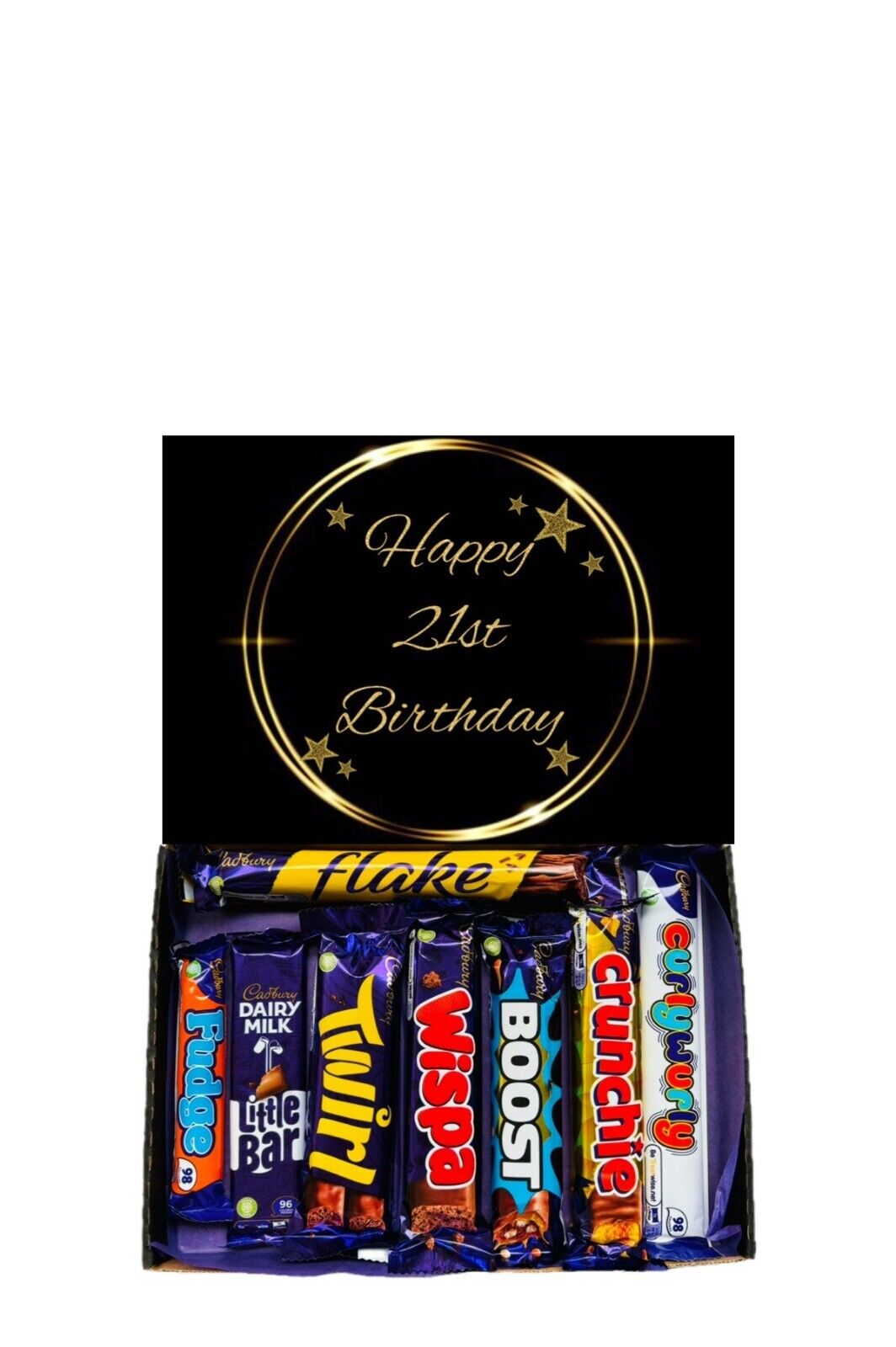 Happy 21st Birthday Gift Pick n Mix Sweets Toffee Dark White Chocolate Hamper