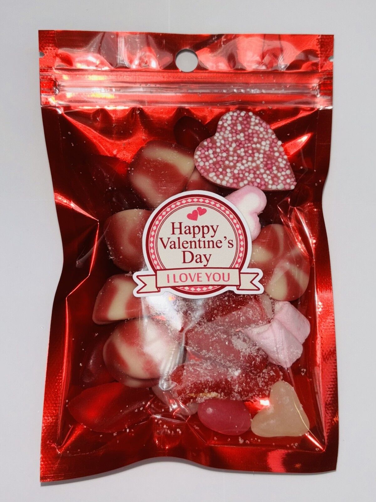 I Love You Happy Valentines Day Filled Pick N Mix Sweet Treat Pouch Love Heart