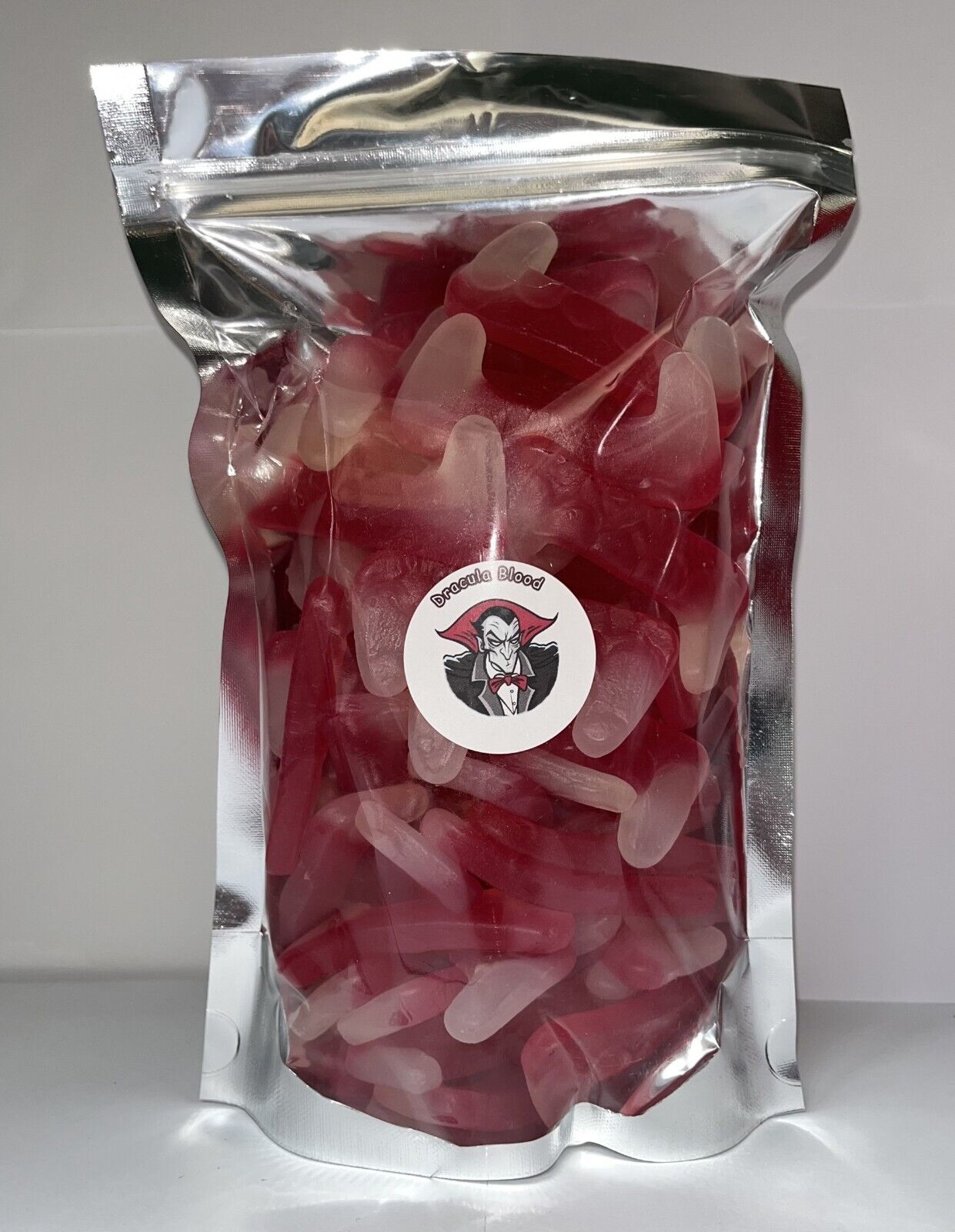 Dracula Teeth Blood Fizzy Gummy Sweet Pouch Gift Present Pick n Mix Halloween