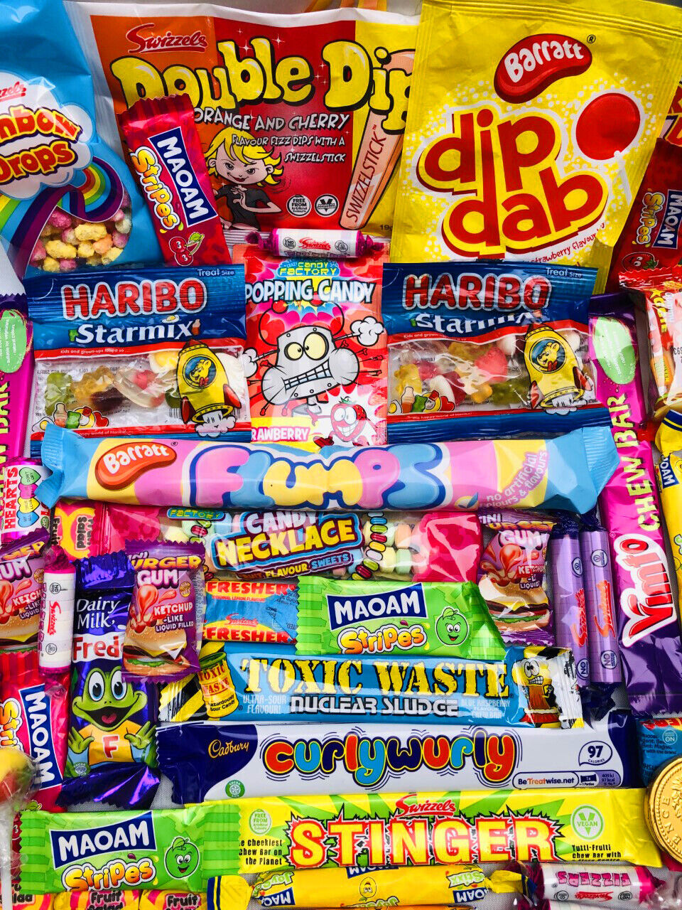 Personalised Christmas Ultimate Retro Box Gift Hamper over 60 sweets