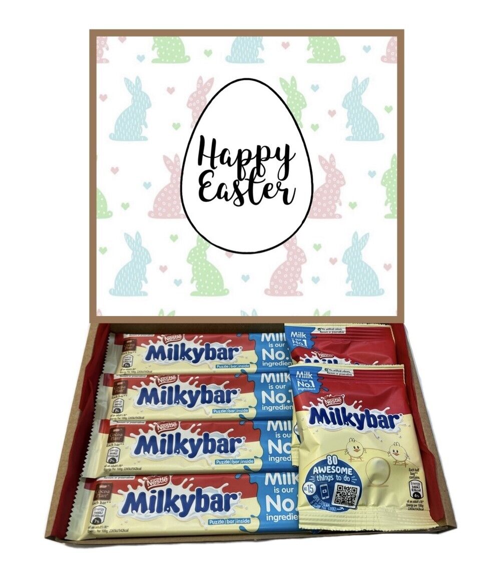 Happy Easter Bunny Chocolates Gifts Present Retro Sweet Box Hamper Fudge