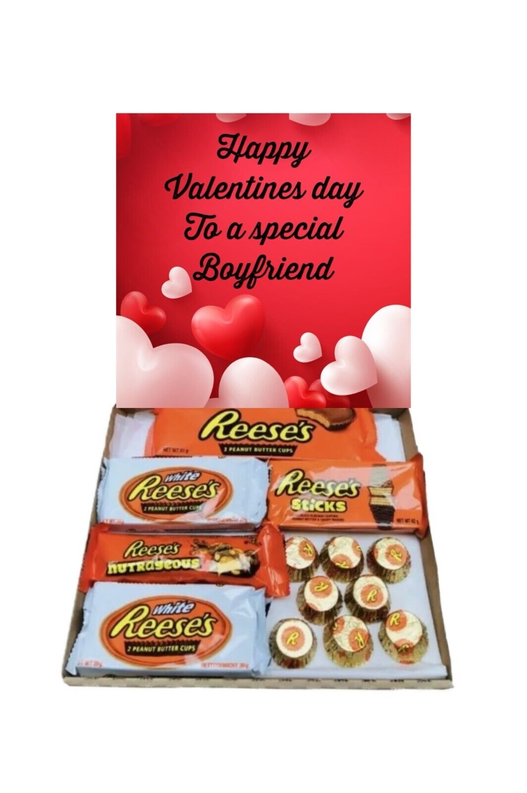 Happy Valentines Day Reese Chocolate Hamper Gift Present Fiance Husband Wife