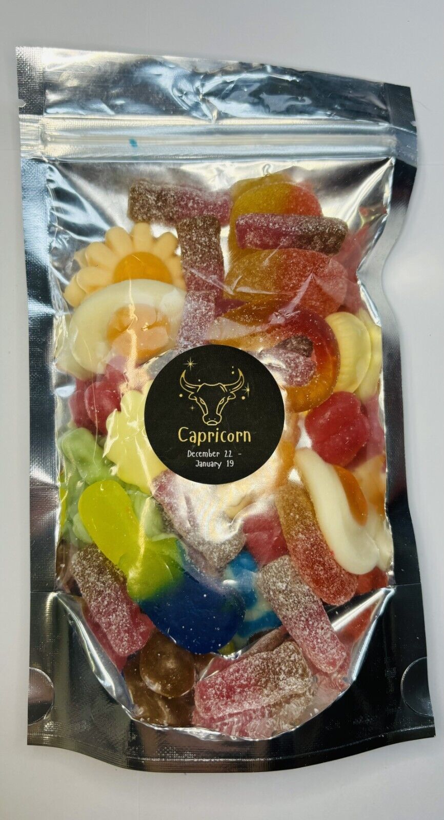 Zodiac Star Sign Astrology Pick n Mix Sweet Gummy Treat Pouch Gift 100g