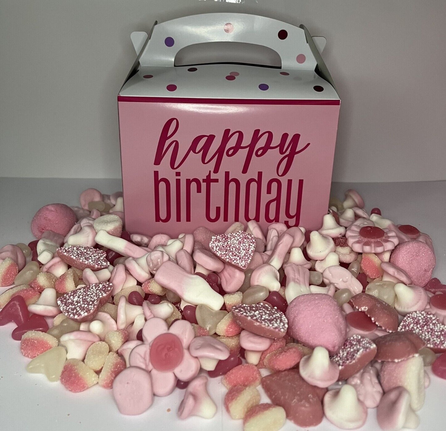 Filled Pick N Mix Gummy Fizzy Sweet 1kg Carry Box Birthday Santa Elf Halloween