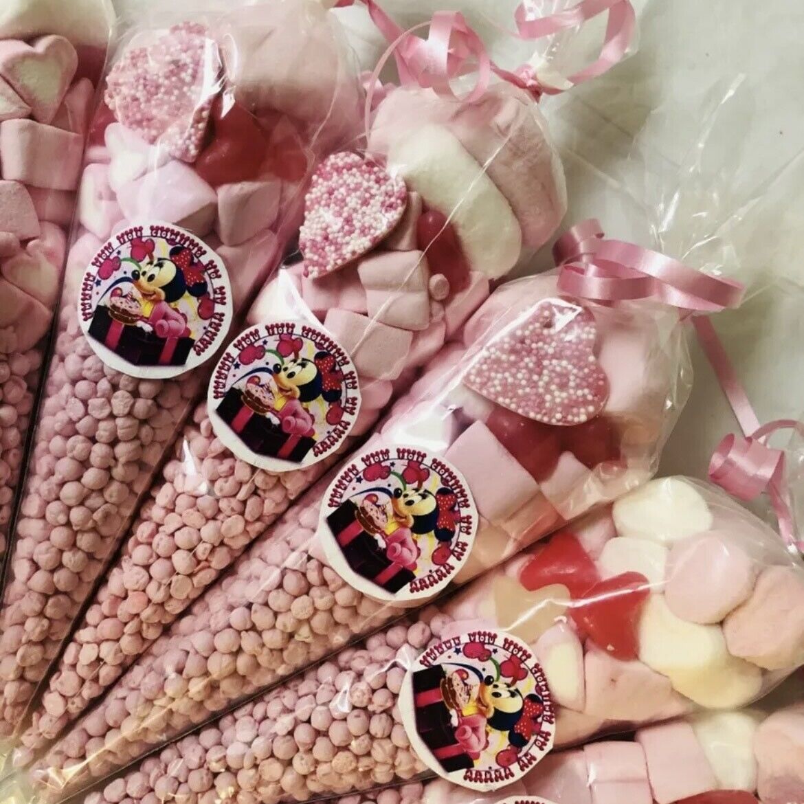 Filled Birthday Party Kids Sweet Cones Party Bags Candy Chocolate Girl Boy