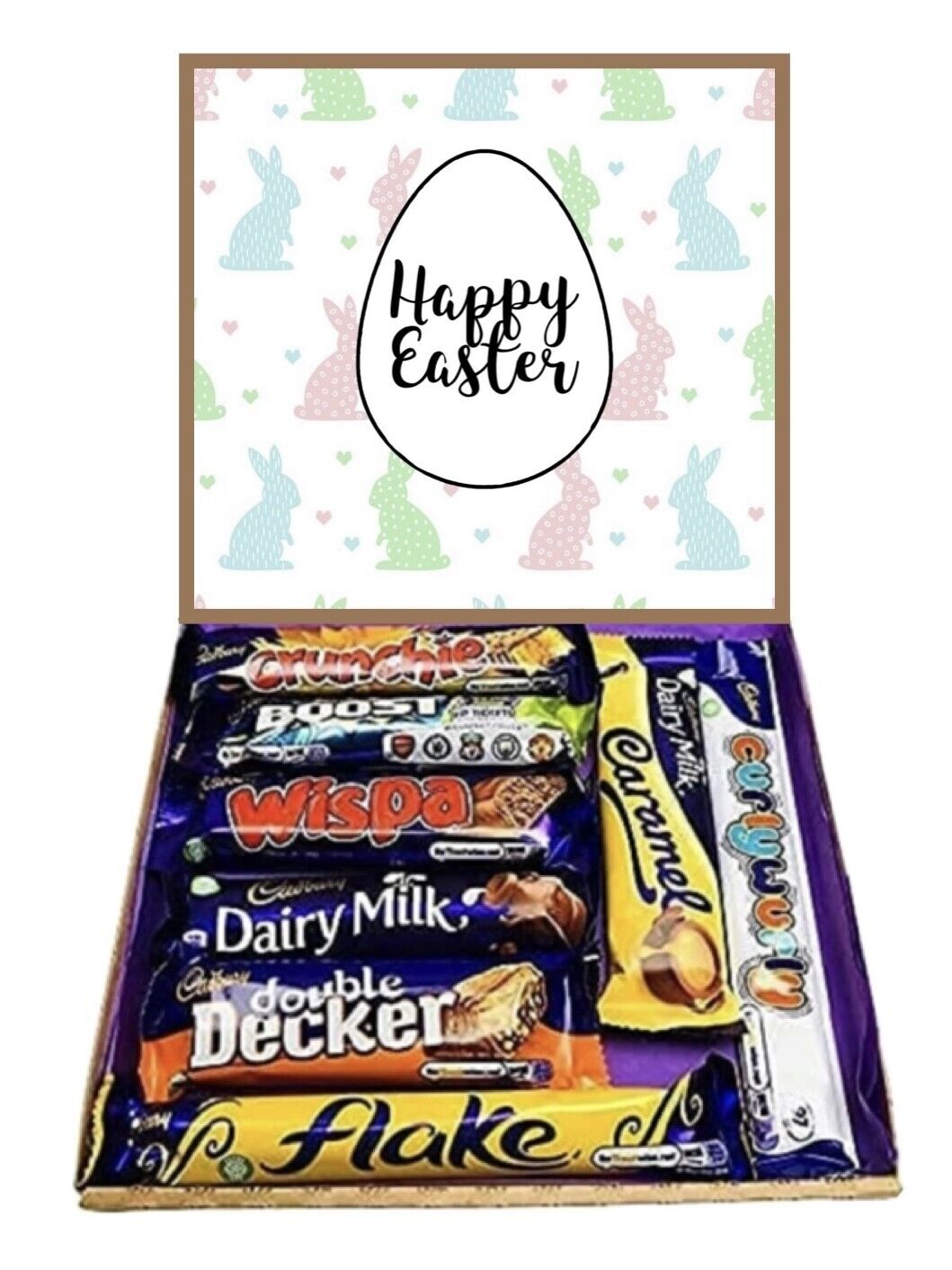 Happy Easter Bunny Chocolates Gifts Present Retro Sweet Box Hamper Fudge