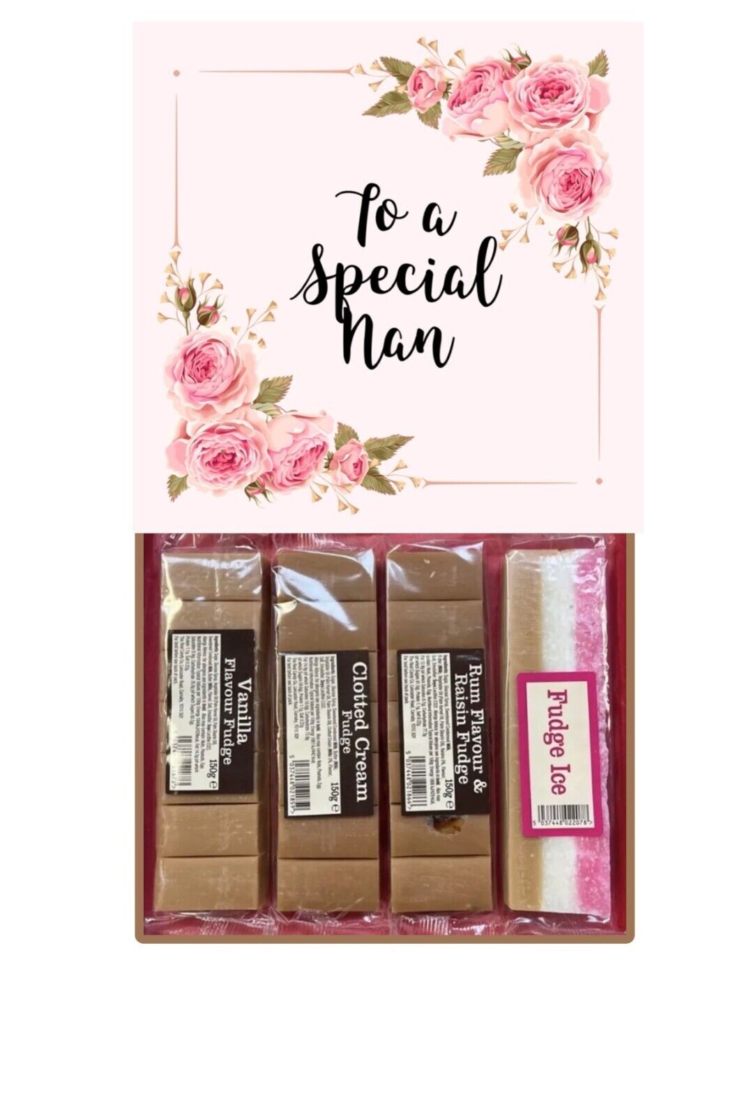 Special Nan Pink Flowers Gift Pick n Mix Sweets Chocolate Hamper Present Mothers Day , Birthday Day ,