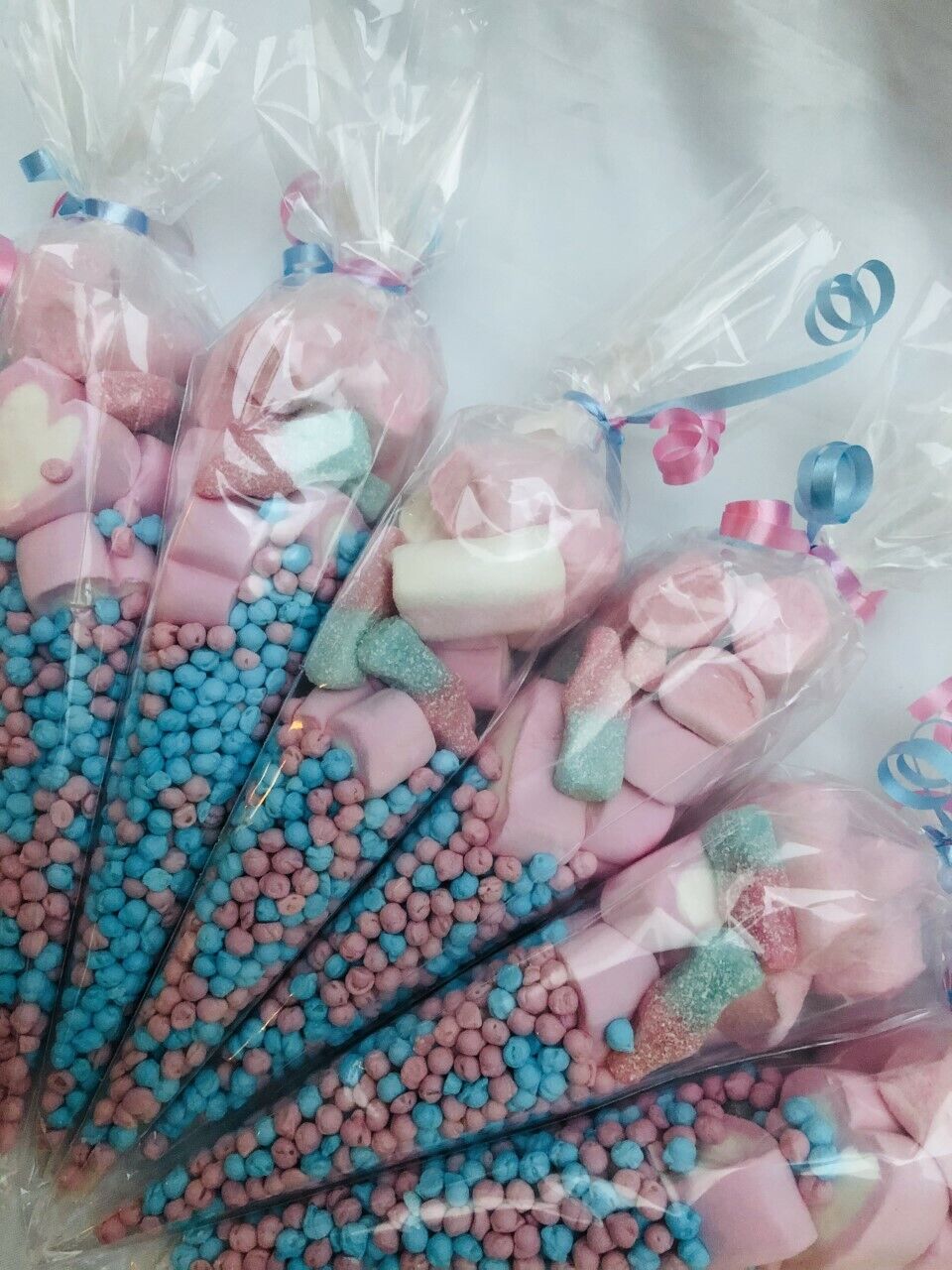 Pink & Blue Millions Sweet Candy Cones Sweets Handmade Party Bag Filler Gift