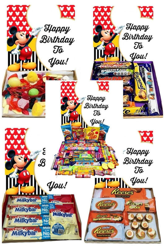 Mickey Mouse Happy Birthday Gift Pick n Mix Sweets Chocolate Hamper Present