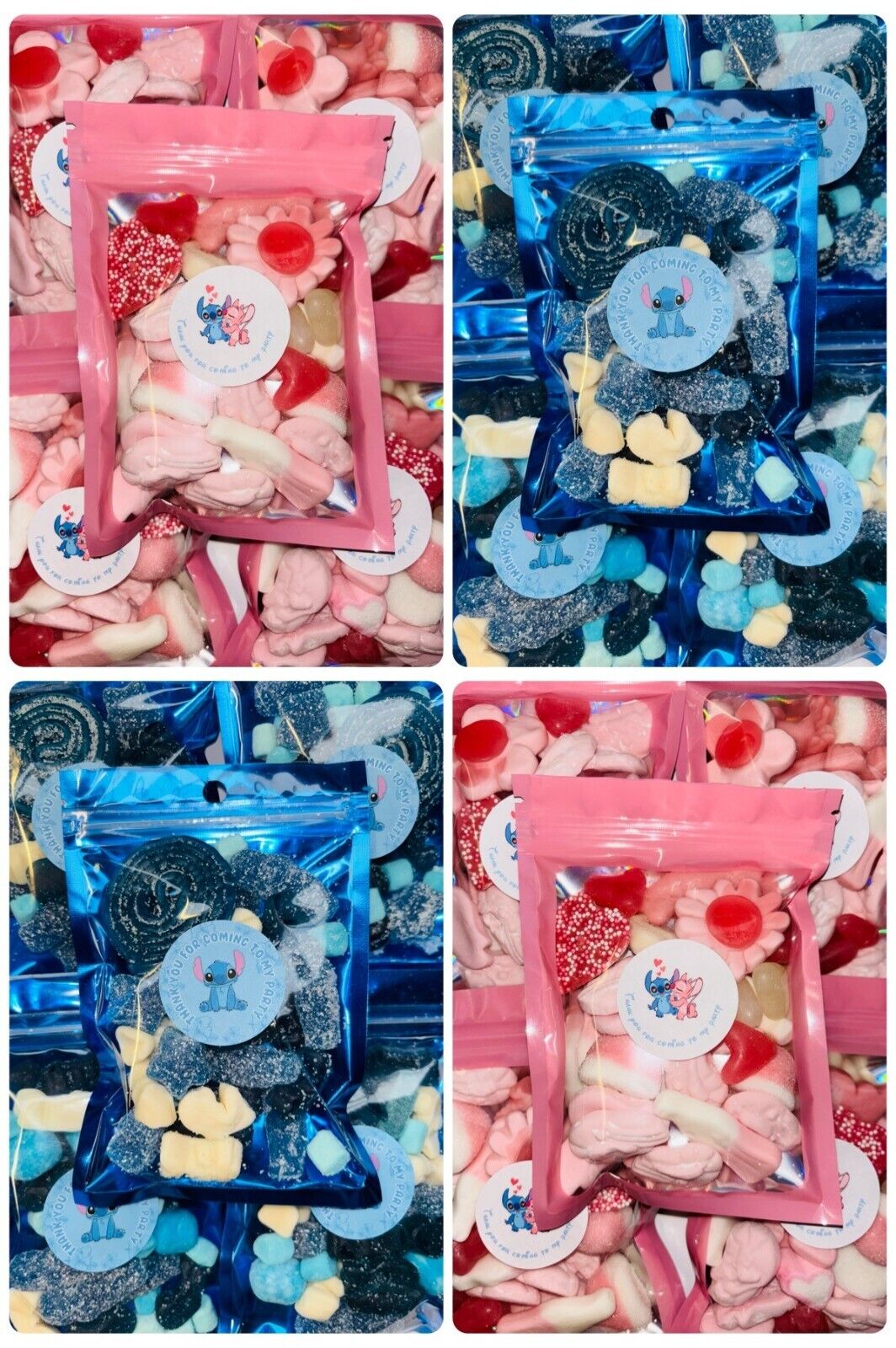 Lilo & Stitch Inspired Themed Birthday Party Kids Sweet Pouch Party Bags Candy