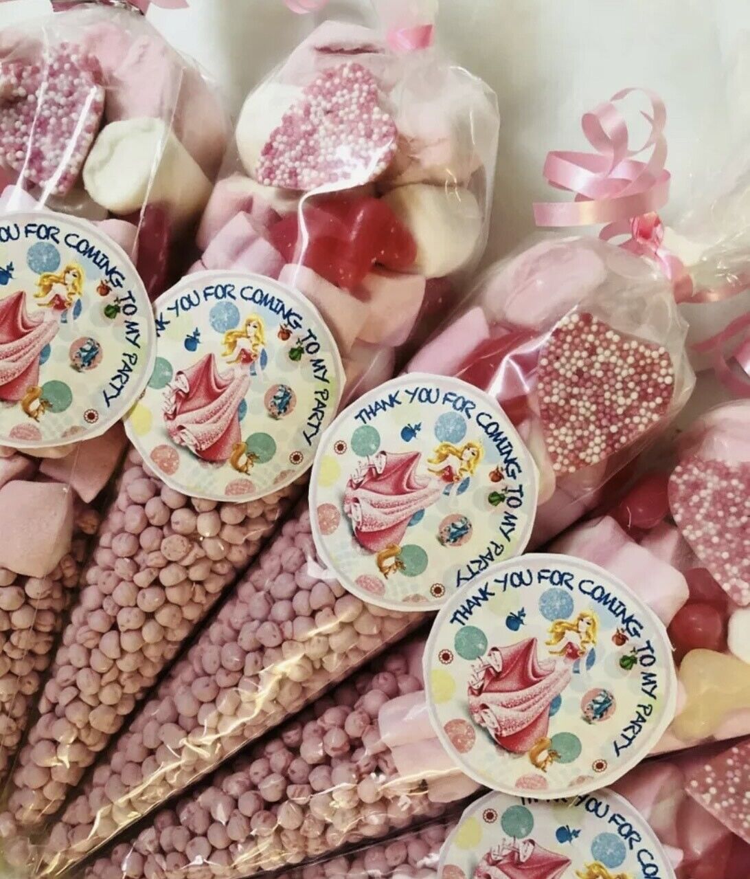 Filled Birthday Party Kids Sweet Cones Party Bags Candy Chocolate Girl Boy