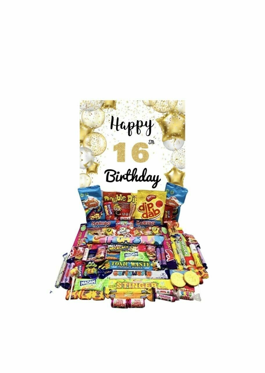 Personalised Happy Birthday Retro Pick N Mix Sweet Box Hamper Gift Present chews