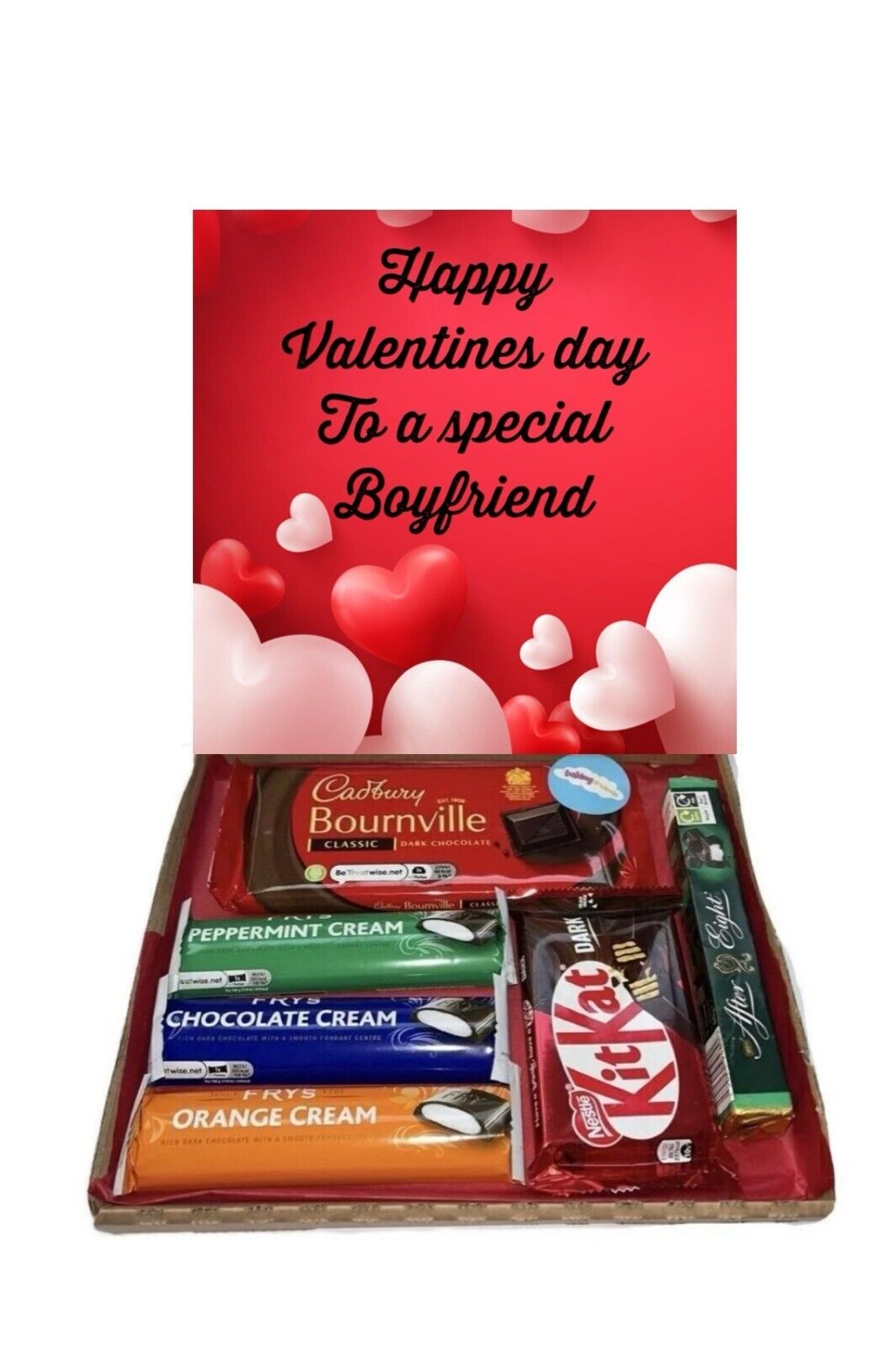 Happy Valentines Day Dark Chocolate Hamper Gift Present Fiance Husband Wife