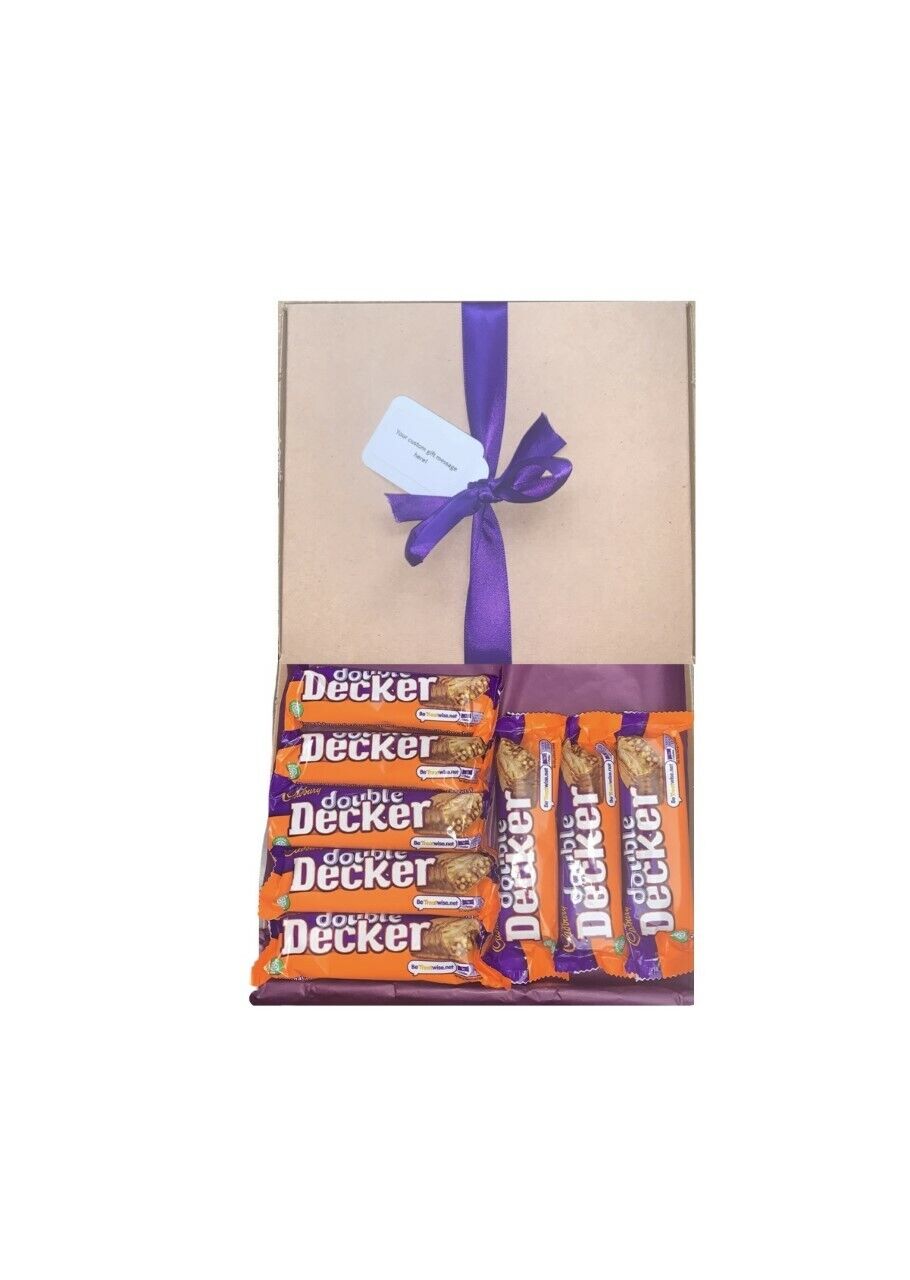 Personalised Double Decker Chocolate Hamper Cadbury Gift Sweet Box Mothers Day , Easter , Christmas, Valentines Day , Birthday, Fathers Day