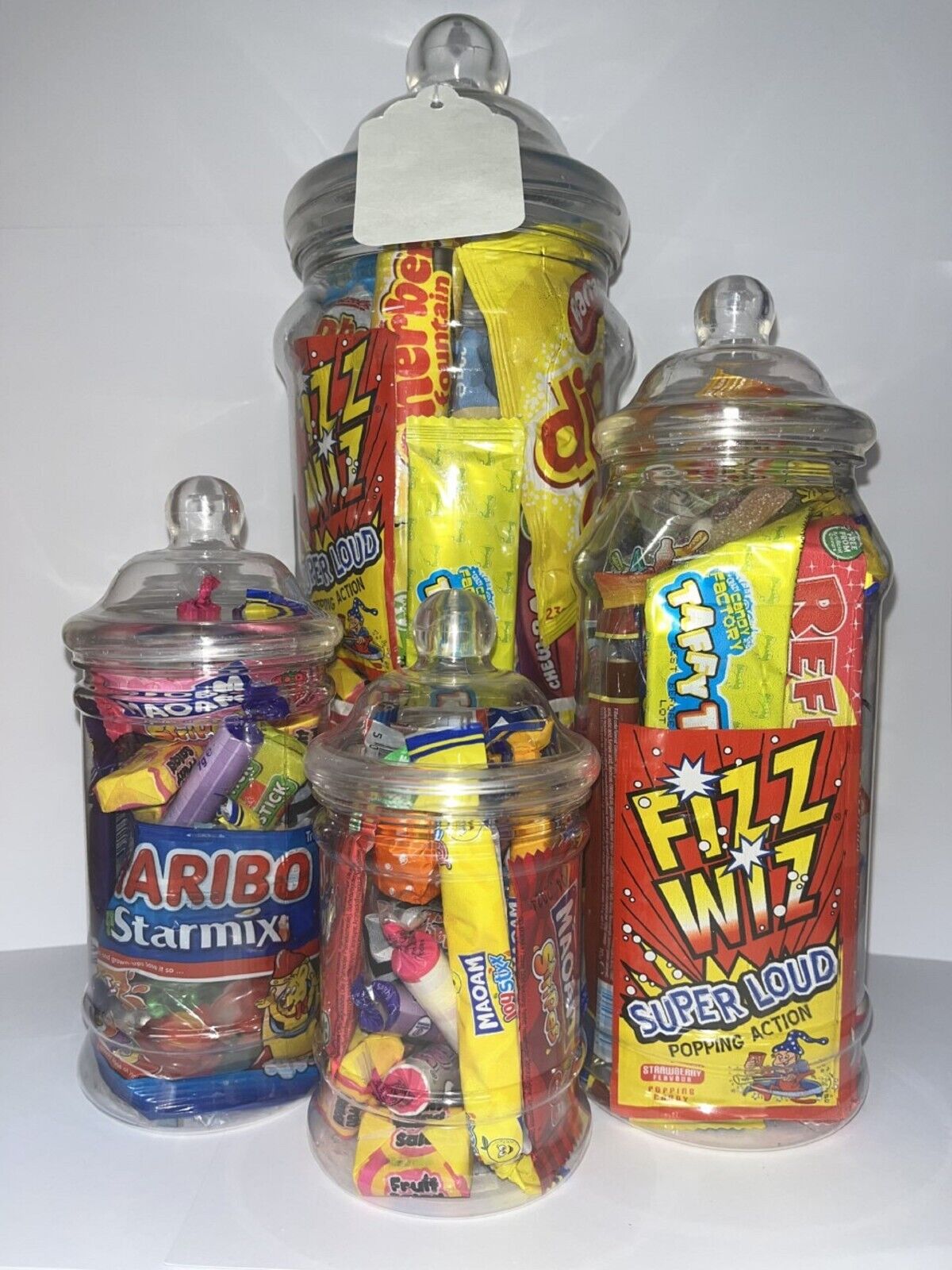 FILLED pick n mix Retro Old School Sweet Candy Cart Buffet Victorian Jar Gift