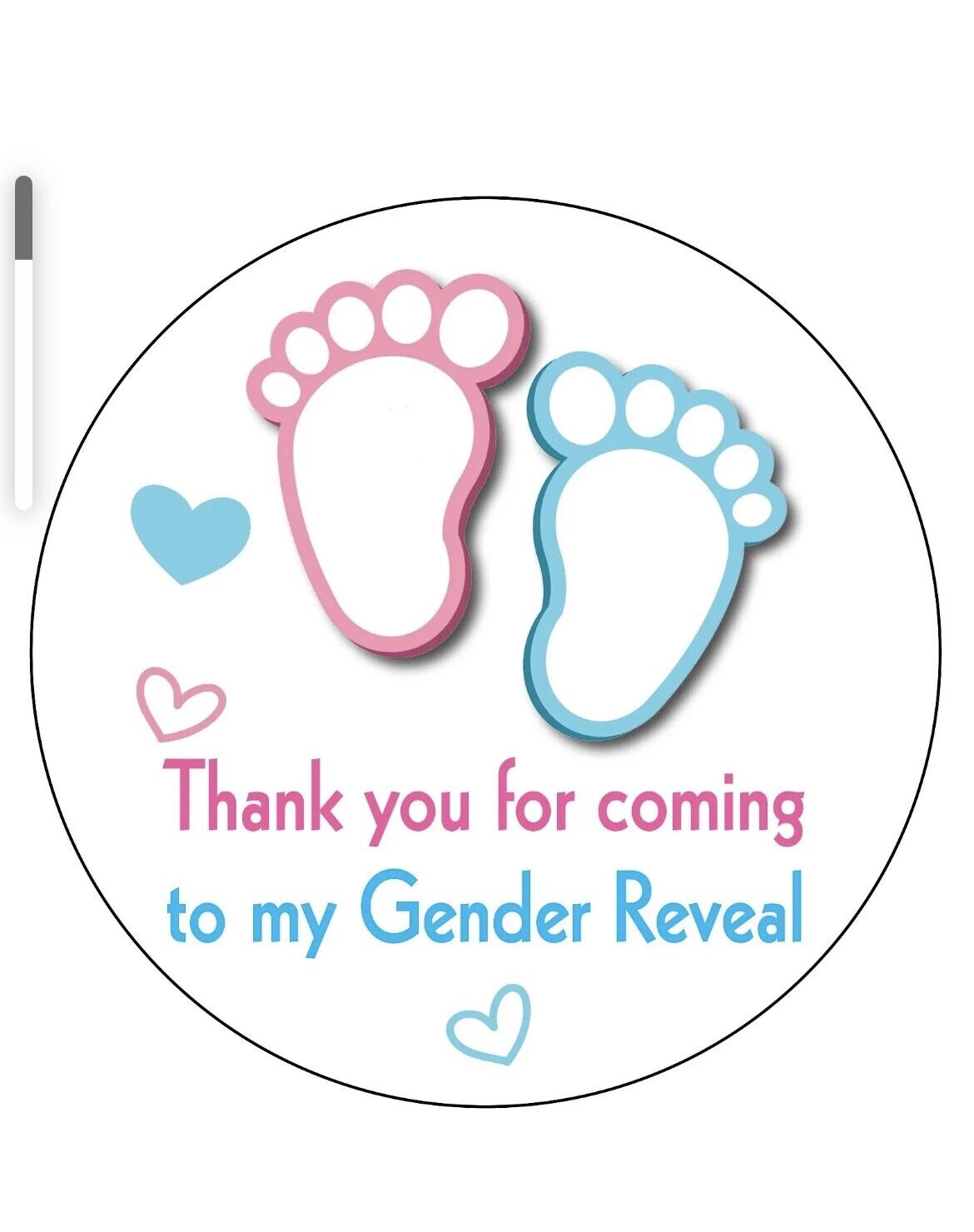 Gender Reveal Favour Blue or Pink Sweet Cone  & Sticker Party Bag