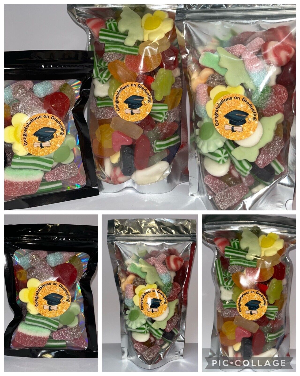 Graduation Nursery Uni Pick N Mix Gummy Sweets Pouch Gift Hamper Sweet Present