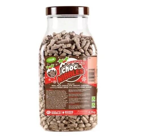 Choc Nibbles Chocolate Lick Sweet Shop Retro Traditonal Original Mint Toffee Jar