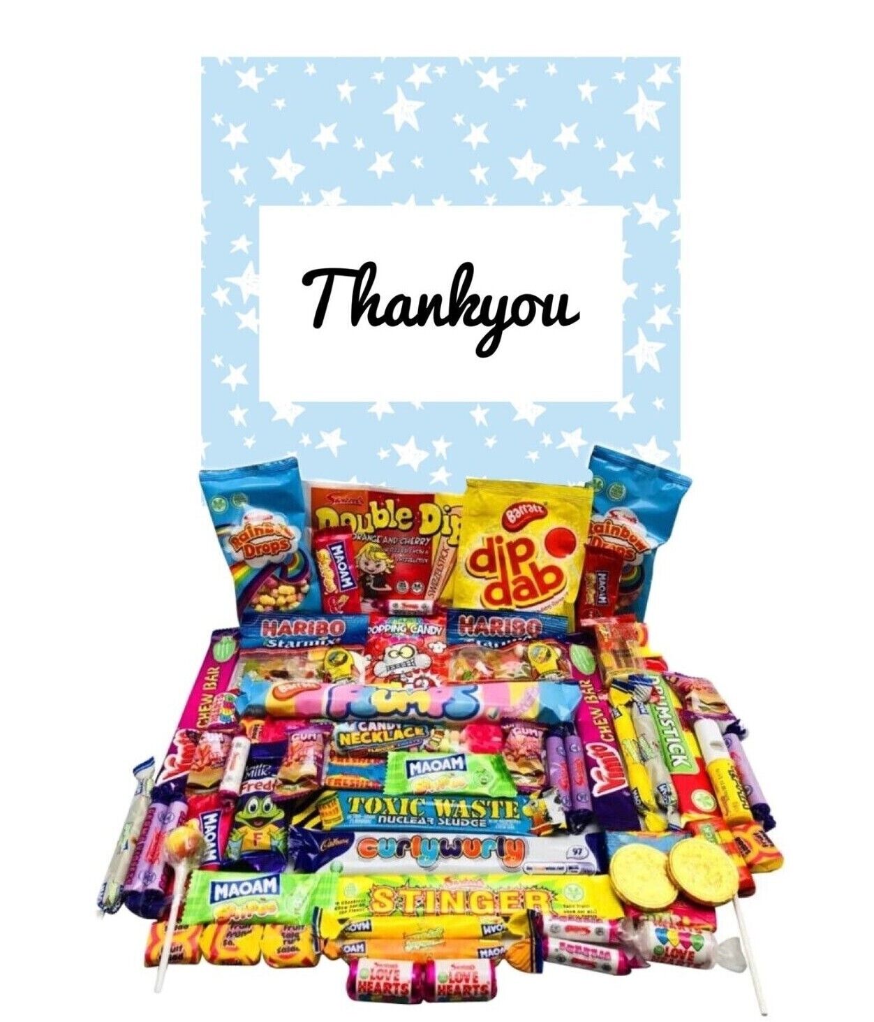 Thank You Gift Pick n Mix Retro Gummy Sweets Chocolate Hamper Present