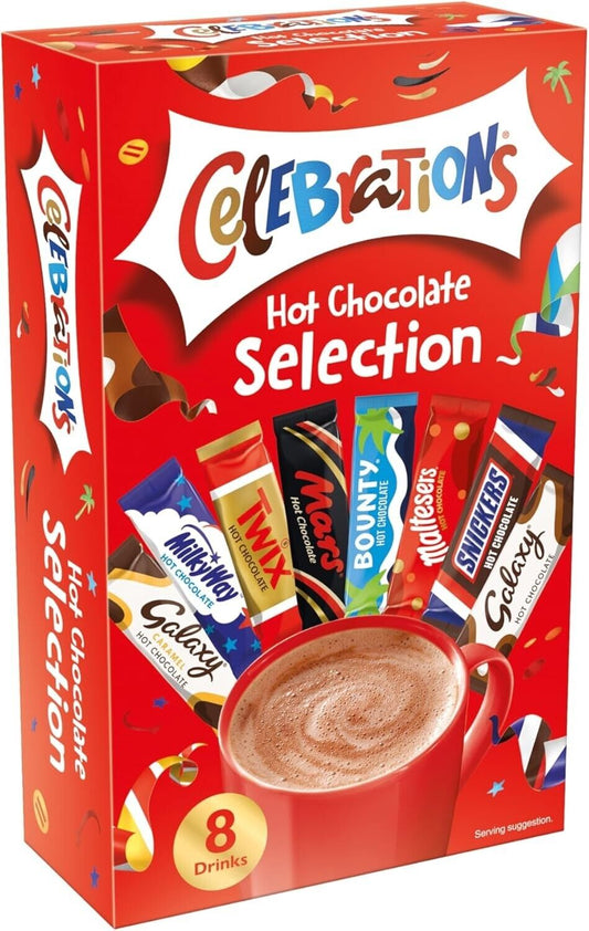 Celebrations Hot Chocolate Selection Christmas Gift Set Twix Snickers Bounty Mar