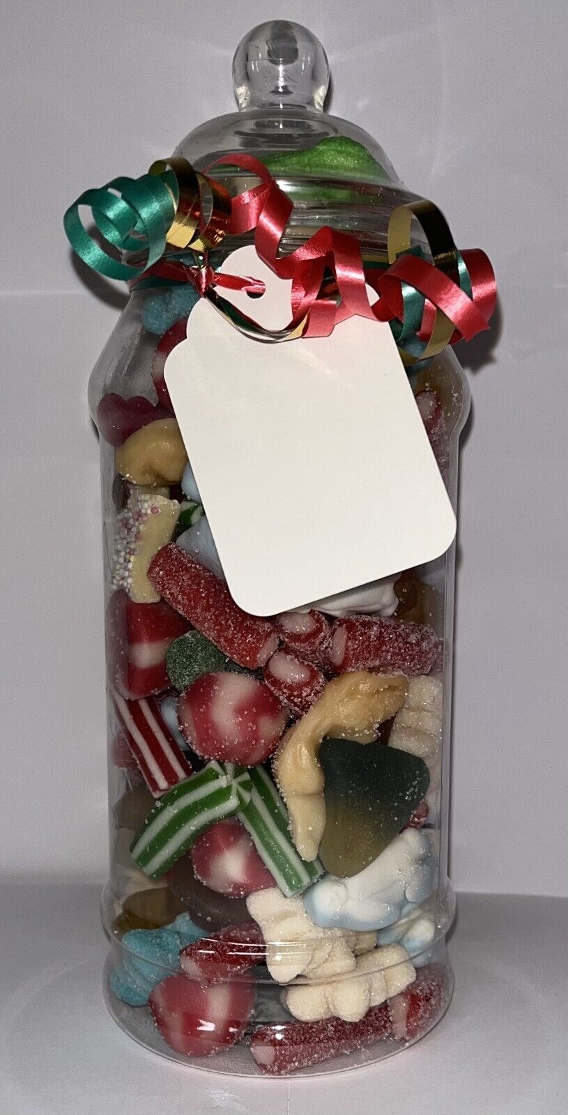 Christmas Xmas Filled Pick N Mix Sweet Victorian Jar Gift Personalised Present