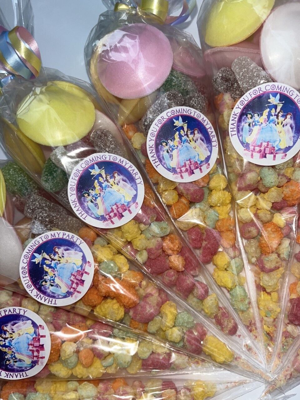 Filled Vegetarian Baby Birthday Party Kids Sweet Cones Party Bags Candy