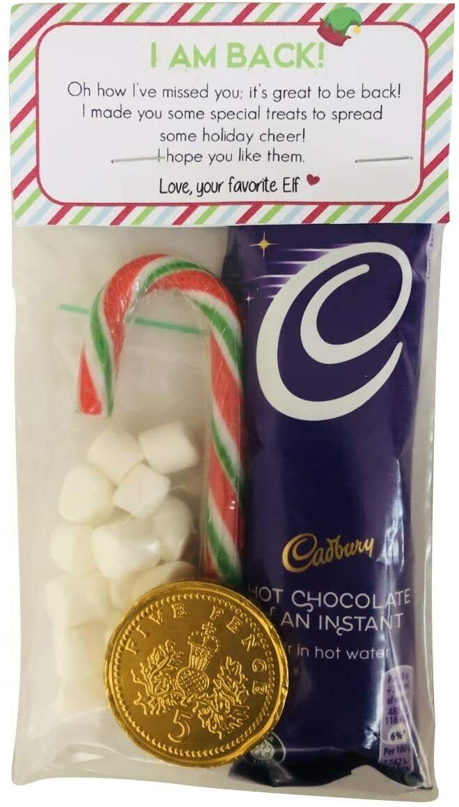 Santa Christmas Eve Galaxy Hot Chocolate Marshmallows, Mini Choc & Candy Cane