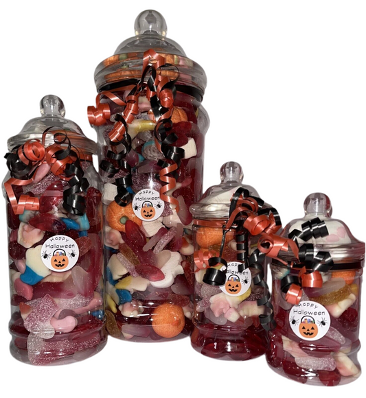 Filled Halloween Pick N Mix Sweet Candy Buffet Victorian Jar Gift Personalised