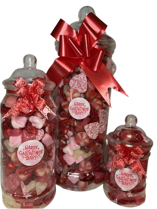 Galentines Day Filled Pick N Mix Sweet Victorian Jar Gift Personalised Present