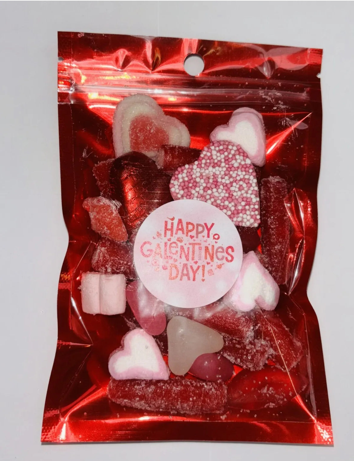 Galentines Valentines Day Filled Pick N Mix Sweet Treat Pouch Love Heart 100g