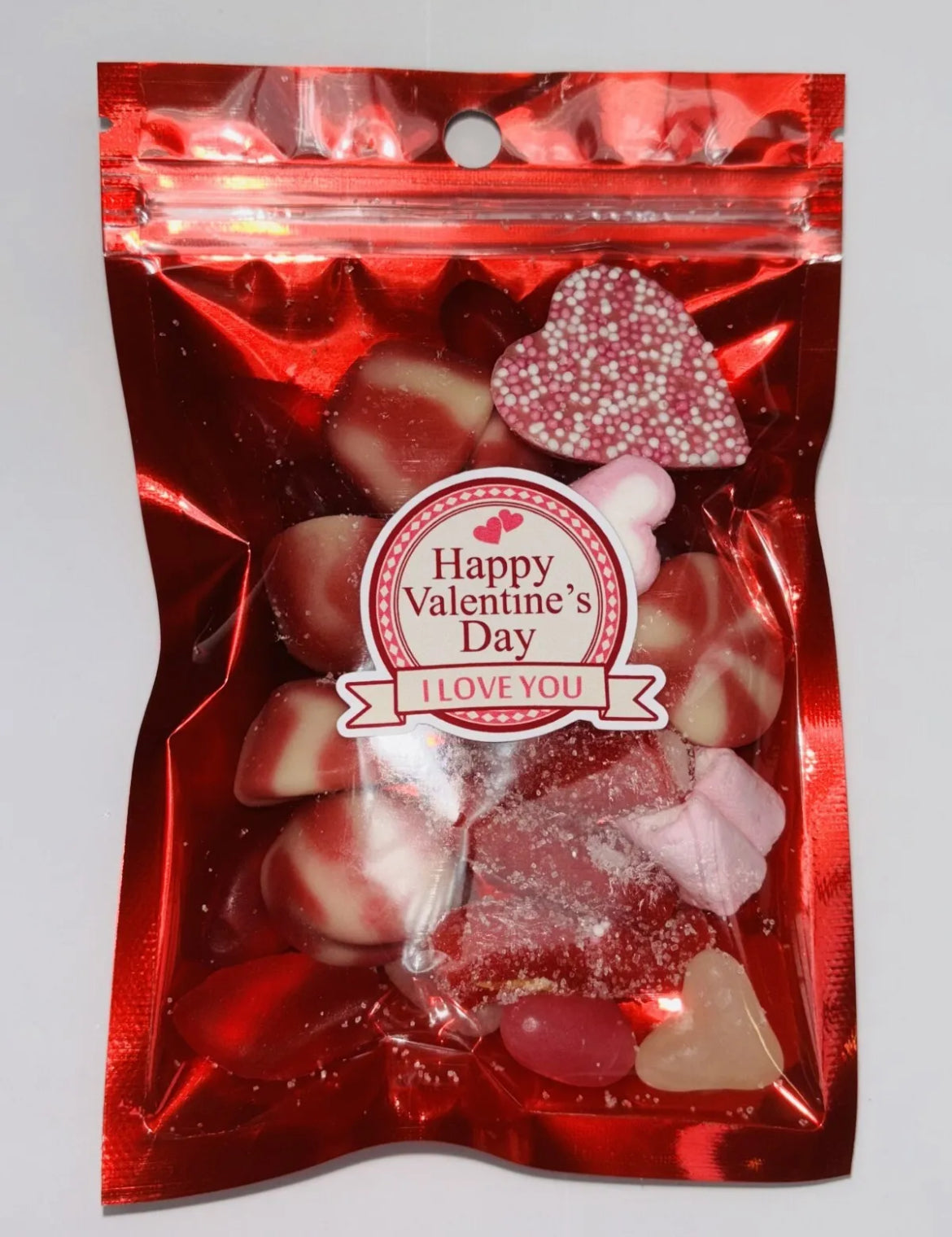 Galentines Valentines Day Filled Pick N Mix Sweet Treat Pouch Love Heart 100g