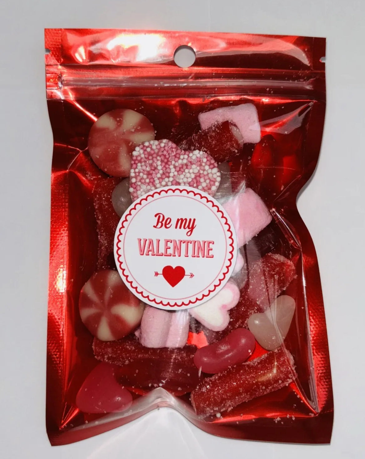 Galentines Valentines Day Filled Pick N Mix Sweet Treat Pouch Love Heart 100g