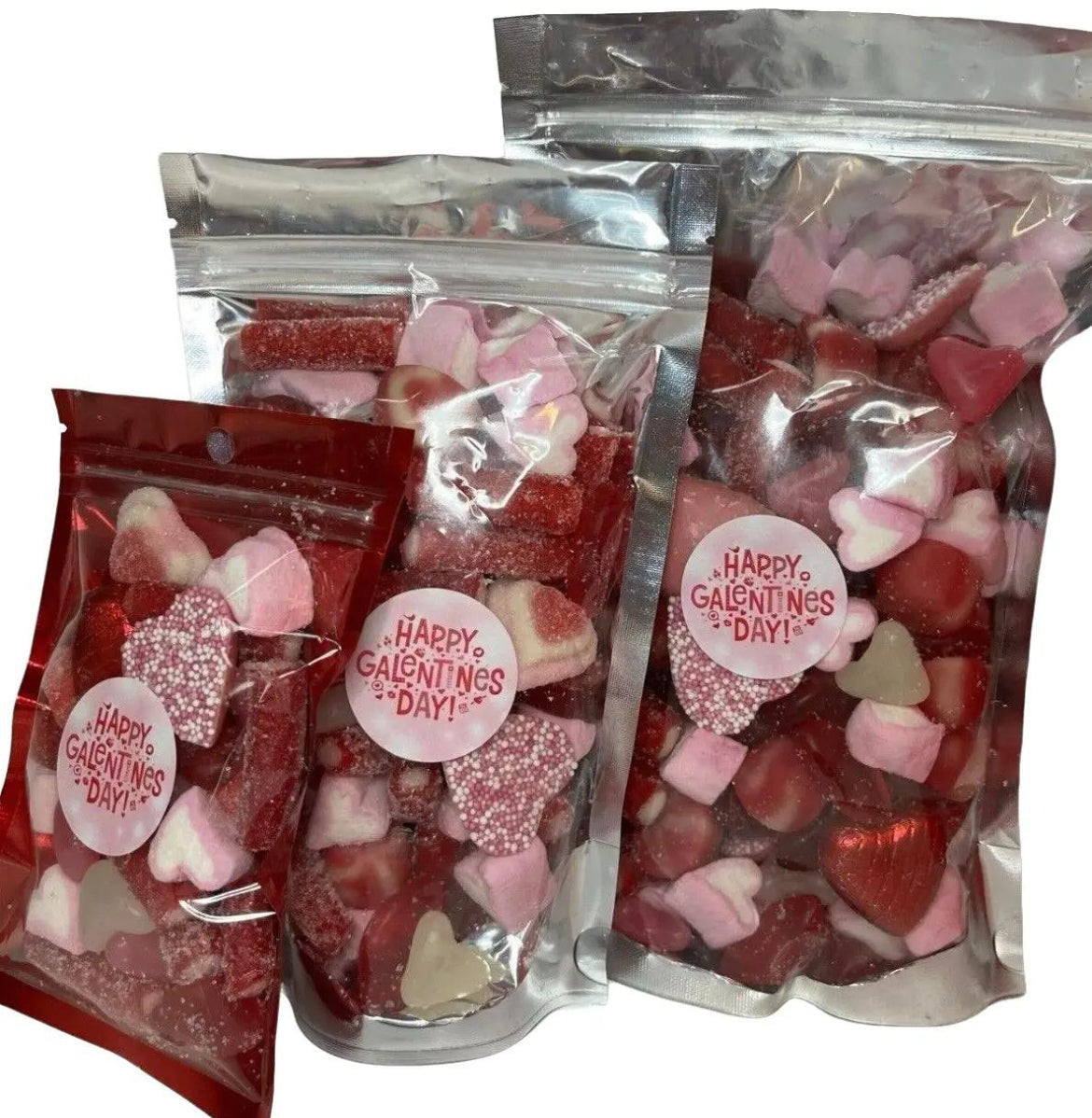 Galentines Valentines Day Filled Pick N Mix Sweet Treat Pouch Love Heart