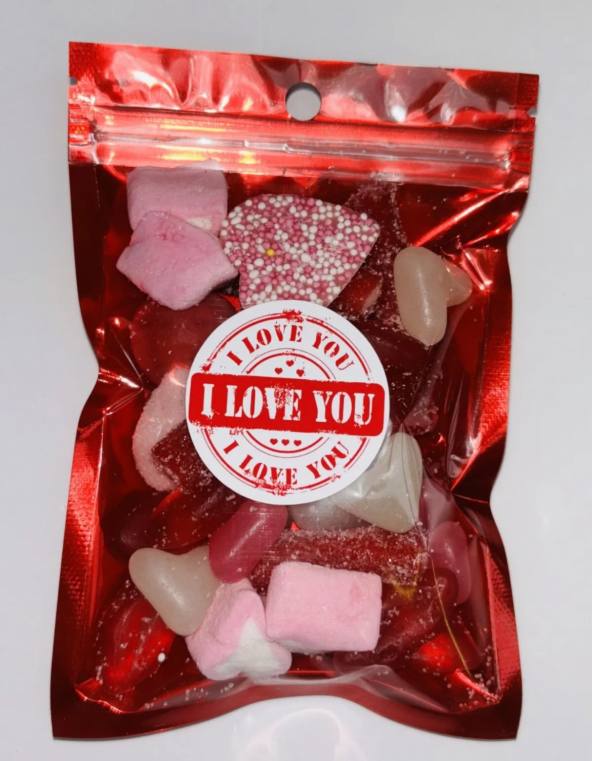 Galentines Valentines Day Filled Pick N Mix Sweet Treat Pouch Love Heart 100g