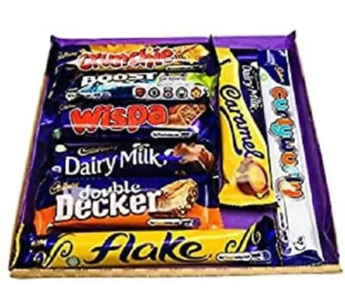 Thank You Gift Cadburys 8 full size bars Sweet Box Hamper